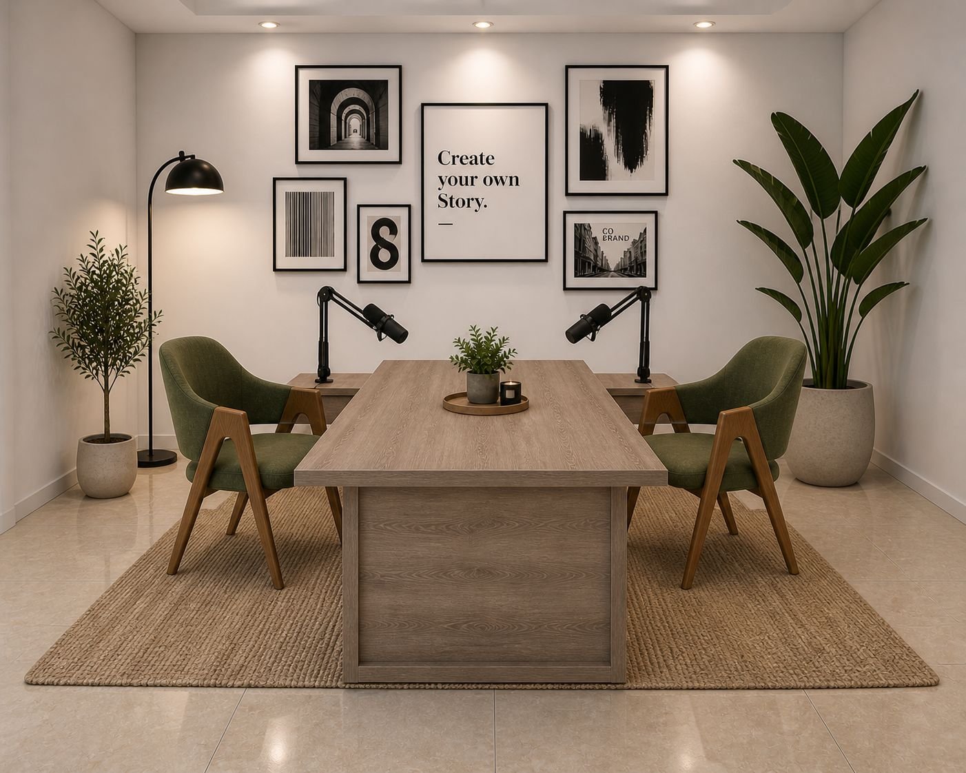 Décor vidéo premium Maison Studio au style minimaliste